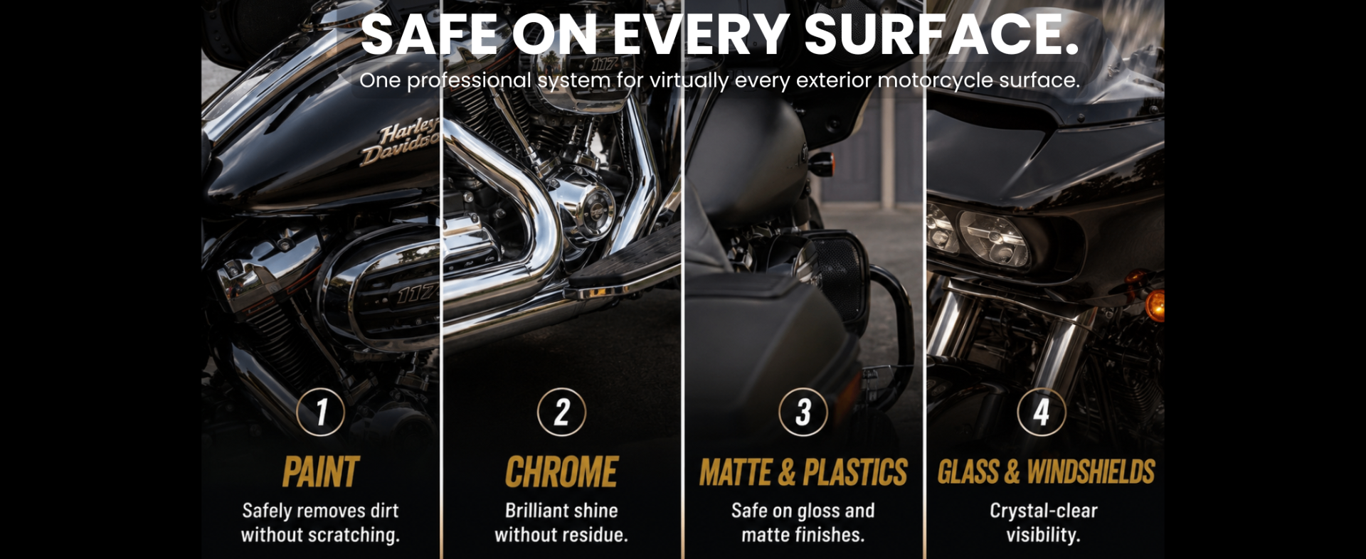 Safe On Every Surface — Paint, Chrome, Matte & Plastics, Glass
