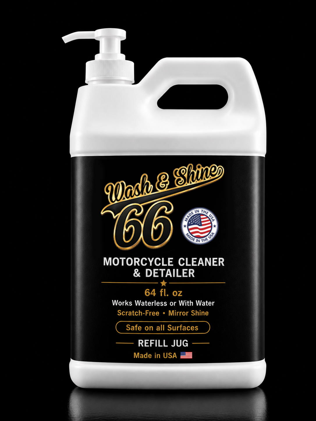 64oz Refill Jug with Pump — Wash&Shine 66™ Pro System component